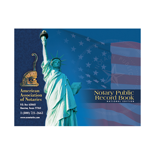 Arizona Notary Public Record Book (Journal ) - Statue of Liberty Blue Cover