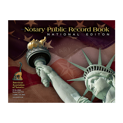 Arizona Notary Public Record Book (Journal ) - Statue of Liberty Brown Cover