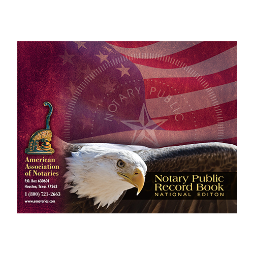 Arizona Notary Public Record Book (Journal ) - Eagle & U.S. Flag Cover